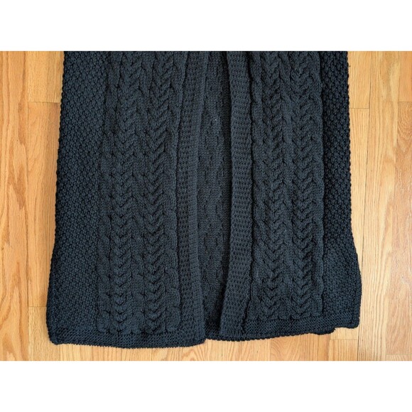 Country Club Womens Sweater Small Wool Ireland Long Duster Cable Knit Chunky - Picture 5 of 15